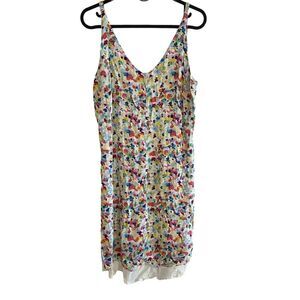 CAbi Meadow Dress Womens Small Floral Tank Sundress Adjustable Straps Lined